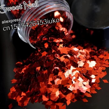 Приказно секси пайети, блестящи диаманти, декорация за нокти, 3D-лея, пайети Тъмно червен цвят B0306