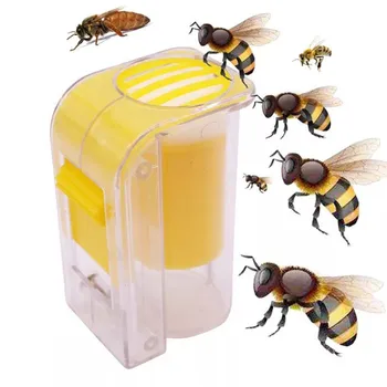 Пчелният кралица Флакон с маркер, ловецът маркиране на пчелите, Пластмасов флакон с ръчно маркер, бутало, Плюшено пчелар, Градински аксесоари за пчелите, Инструменти