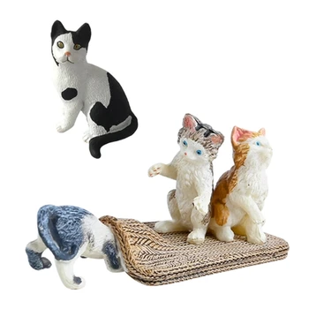 Реалистични миниатюрни сиамски котки, обучение миниатюри скъп котенков за деца