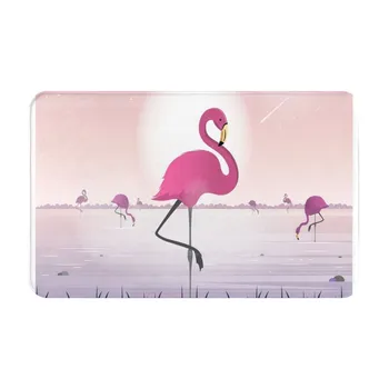 Розов Пейзаж от фламинго, 3 Размера, Домашен килим за стаята, шах, Кон, на брега на Океана, Фар, Букет цветя, Абстракция, съвременната поп-музика