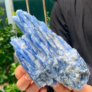Рядко синьо crystal Натурален Кианит Непреработена скъпоценен камък Изцеление проба минерал