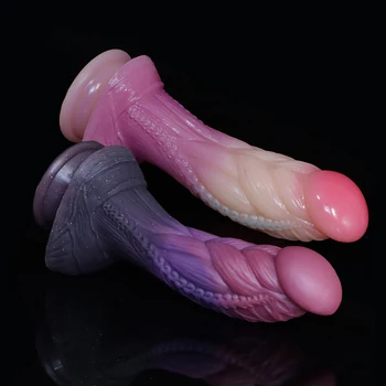 Секси дилдо с страпонами, Голям вибратор от естествен силикон, реалистични член на присоске, мъжки пенис от изкуствен каучук, секс играчки за жени