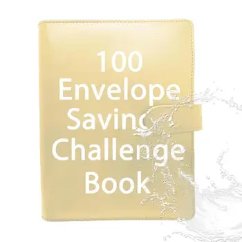 Спестяванията книжка с конвертами от изкуствена кожа, 100 пликове, спестяванията книга формат А5 в непромокаеми корици за семейството