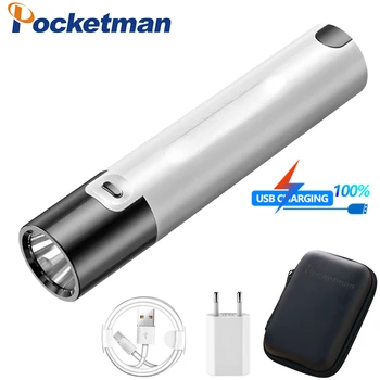 Супер ярки led фенерче Pocketman, USB-акумулаторни фенери, Водоустойчив фенер, аварийно фенерче, тактически фенери