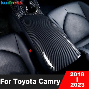 Тампон Лентата С Подлакътник На Централната Конзола На Автомобила Toyota Camry 2018 2019 2020 2021 2022 2023 Аксесоари За Интериора, Изработени От Въглеродни Влакна