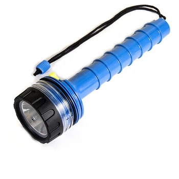 Фенер за гмуркане и Подводен водоустойчив led фенерче за гмуркане Long Shot Salvage Light Професионален мощен фенер, синьо
