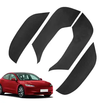 Филм за Защита на Вратите на автомобила От Удари 4шт Автомобили Стикер От Въглеродни Влакна с Anti-scratchs Стикер За Електрически автомобили Tesla Model3 /Y New Energy