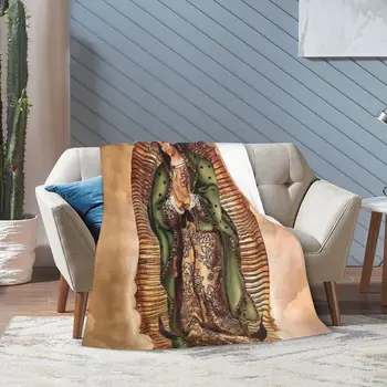 Фланелевое Флисовое Одеяло На Пресвета Богородица Мария, За Деца Юноши Възрастни Меко И Приятно Топло Пушистое