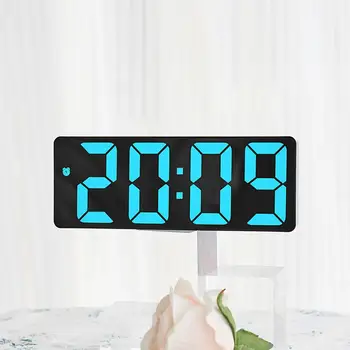 Цветен led електронен будилник с 3 регулируеми нива на яркост Показване на времето, Датата на температурата Настолни часовници с голям екран