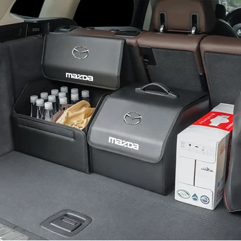 Чанта За Съхранение на Багажника на Колата Кожена Туристическа Сгъваема Кутия За Mazda 6 3 5 2 CX5 CX7 Demio Axela Atenza CX9 CX30 MX30 MX5 RX7